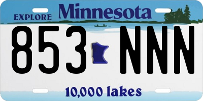MN license plate 853NNN