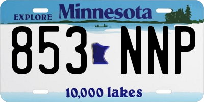 MN license plate 853NNP