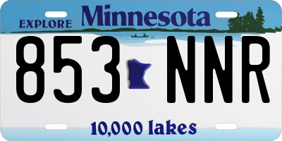 MN license plate 853NNR