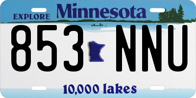 MN license plate 853NNU