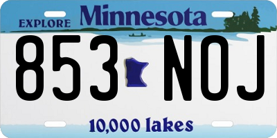 MN license plate 853NOJ