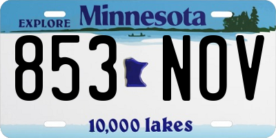 MN license plate 853NOV