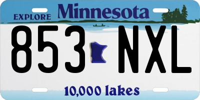 MN license plate 853NXL