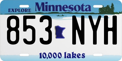 MN license plate 853NYH