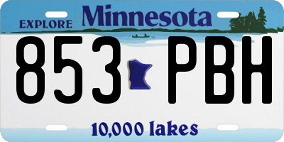 MN license plate 853PBH