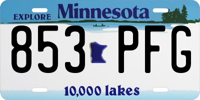 MN license plate 853PFG