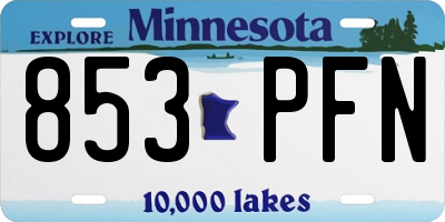 MN license plate 853PFN