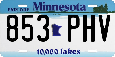 MN license plate 853PHV