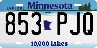 MN license plate 853PJQ