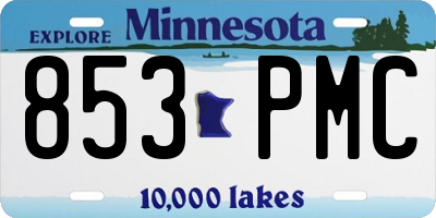MN license plate 853PMC