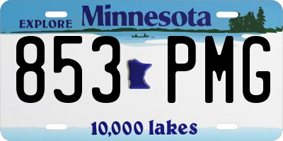 MN license plate 853PMG