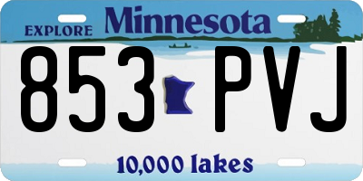 MN license plate 853PVJ