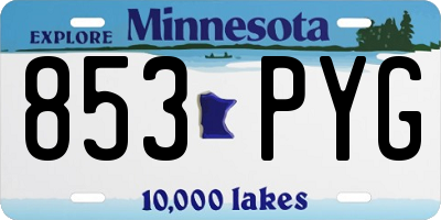 MN license plate 853PYG