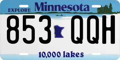 MN license plate 853QQH