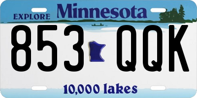 MN license plate 853QQK