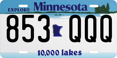 MN license plate 853QQQ