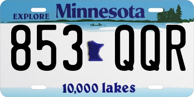 MN license plate 853QQR