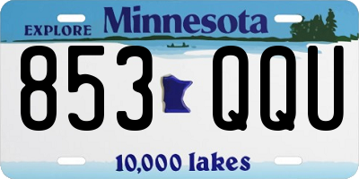 MN license plate 853QQU