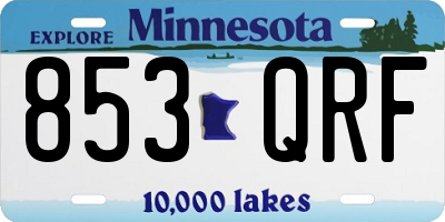 MN license plate 853QRF