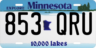 MN license plate 853QRU