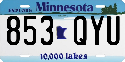 MN license plate 853QYU