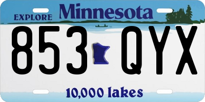 MN license plate 853QYX