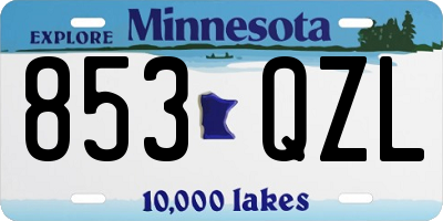MN license plate 853QZL