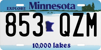 MN license plate 853QZM