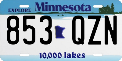 MN license plate 853QZN
