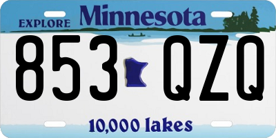 MN license plate 853QZQ