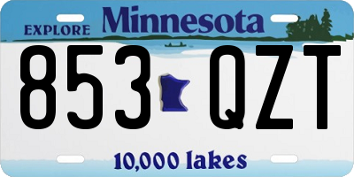 MN license plate 853QZT