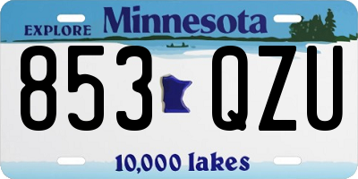 MN license plate 853QZU