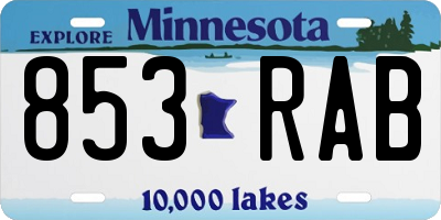 MN license plate 853RAB