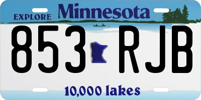 MN license plate 853RJB