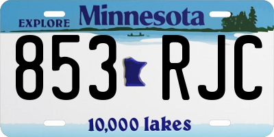 MN license plate 853RJC