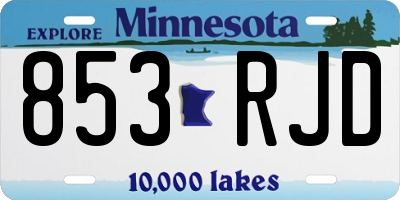 MN license plate 853RJD
