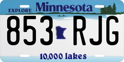 MN license plate 853RJG