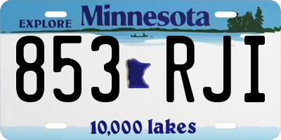 MN license plate 853RJI
