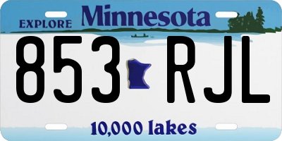 MN license plate 853RJL