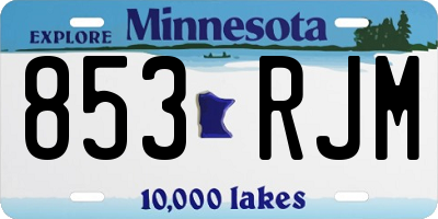 MN license plate 853RJM