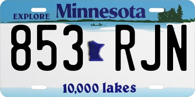 MN license plate 853RJN