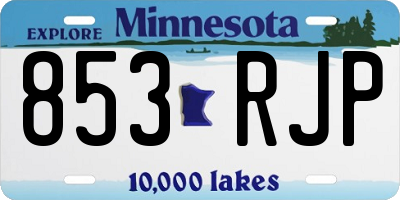 MN license plate 853RJP