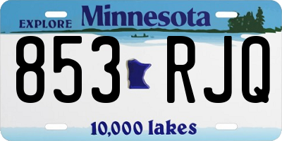 MN license plate 853RJQ