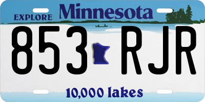 MN license plate 853RJR
