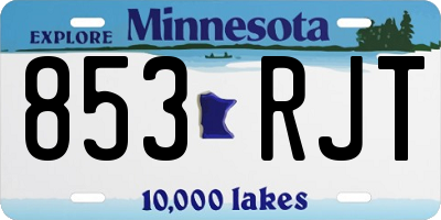 MN license plate 853RJT