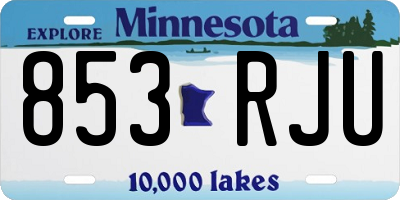 MN license plate 853RJU