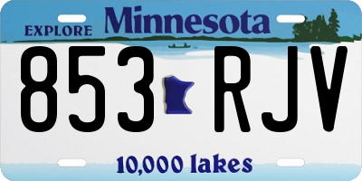 MN license plate 853RJV