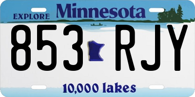 MN license plate 853RJY