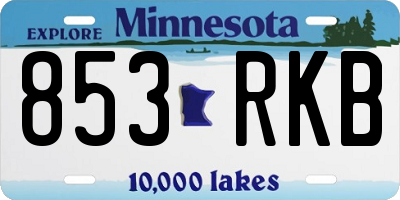 MN license plate 853RKB