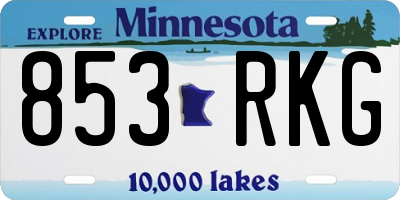 MN license plate 853RKG